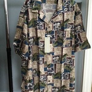 Lokubaton Mens Hawaiian Print Shirt…new In packaging